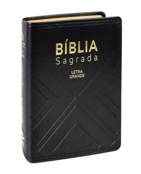 Bíblia Sagrada | NAA | Letra | Grande | Couro Sintético Preta
