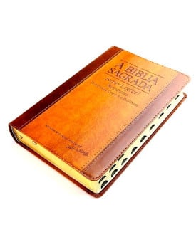 A Bíblia Sagrada | ACF | Super Legível | Capa PU | Chocolate/Havana | índice 