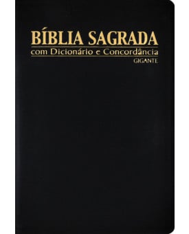 Bíblia Sagrada Com Dicionário e Concordância | RC | Letra Gigante | Luxo | Preta