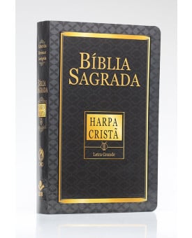 Bíblia Sagrada | RC | Harpa Cristã | Letra Grande | Capa Semiflexível | Preta
