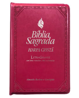 Bíblia Sagrada | Harpa Cristã | RC | Letra Gigante | Luxo | Índice | Rosa Escuro