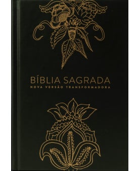 Bíblia Sagrada | NVT | Letra Normal | Capa Dura | Indian Flowers Dourada