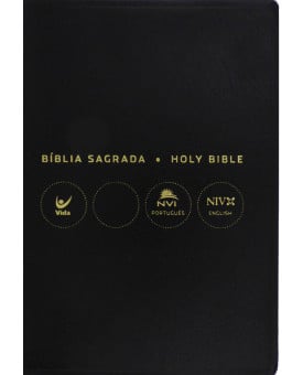 Bíblia Sagrada Holy Bible | Português e Inglês | NVI | Letra Normal | Luxo | Preta