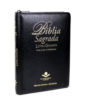 Bíblia Sagrada | RA | Letra Gigante | Luxo | Zíper | Preta