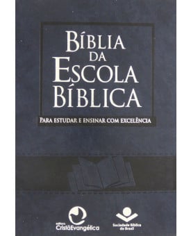Bíblia da Escola Bíblica | RA | Letra Normal | Capa Sintética | Índice | Azul 