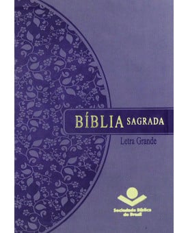 Bíblia Sagrada | RA | Média | Letra Grande | Violeta | Borda Florida