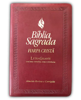 Bíblia Sagrada | RC | Harpa Cristã | Letra Gigante | Luxo | Vinho