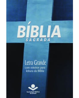 Bíblia Sagrada | Ra | Letra Grande | Brochura | Cruz | Caixa 10 Unidades