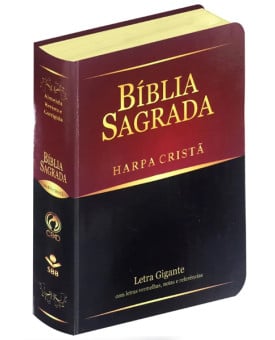 Bíblia Sagrada | RC | Harpa Cristã | Letra Gigante | Brochura | Preta | Vermelha