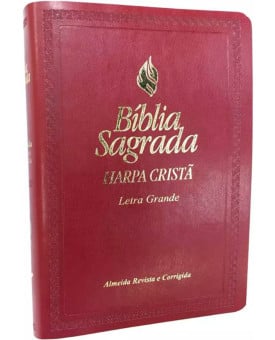 Bíblia Sagrada | RC | Harpa Cristã | Letra Grande | Luxo | Vinho Escuro 