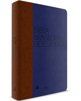 Bíblia Brasileira De Estudo | S21 | Letra Normal | Capa Sintética | Azul e Marrom 