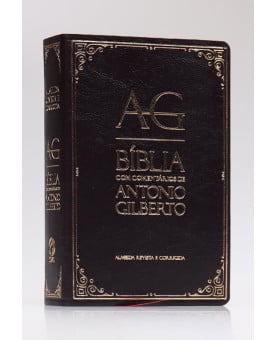Bíblia com Comentários de Antonio Gilberto | RC | Letra Normal | Luxo | Preta