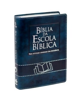 Bíblia da Escola Bíblica | NAA | Letra Normal | Capa Sintética | Azul