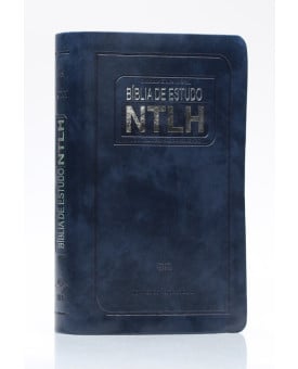 Bíblia de Estudo | NTLH | Letra Normal | Luxo | Azul