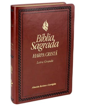 Bíblia Sagrada | RC | Harpa Cristã | Letra Grande | Luxo | Marrom Escuro