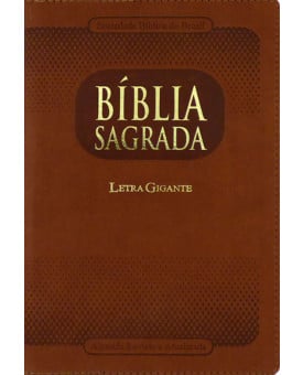 Bíblia Sagrada | RA | Letra Gigante | Capa Sintética | Marrom | Índice 