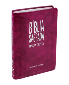 Bíblia Sagrada | RC | Harpa Cristã | Letra Normal | Capa Sintética | Púrpura Nobre | Slim