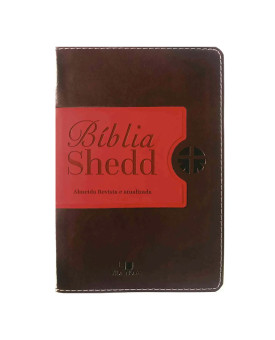 Bíblia Shedd | RA | Letra Normal | Capa Sintética | Café e Vermelho 
