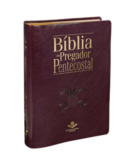 Bíblia do Pregador Pentecostal | RC | Letra Normal | Capa PU | Vinho Nobre