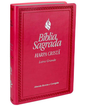 Bíblia Sagrada | RC | Harpa Cristã | Letra Grande | Luxo | Rosa Escuro