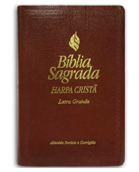 Bíblia Sagrada | RC | Harpa Cristã | Letra Grande | Covertex | Marrom