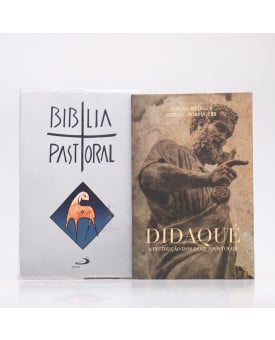 Kit Bíblia Pastoral Colorida Letra Normal Branca + Didaqué | Vivenciando a Fé