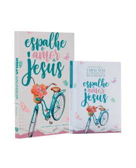 Kit Bíblia RC Slim Espalhe o Amor + Devocional 3 Minutos de Sabedoria Para Mulheres | Poder Magnífico
