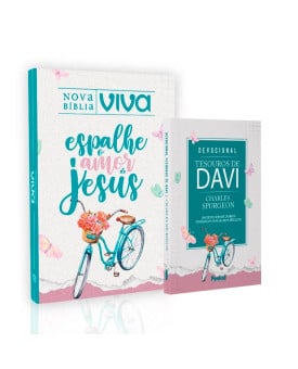 Kit Nova Bíblia Viva Espalhe o Amor + Devocional Tesouros de Davi | Foco no Propósito
