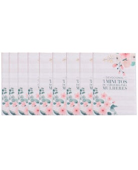 Kit 10 Livros | Devocional 3 Minutos de Sabedoria Para Mulheres | Floral Branca