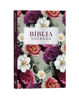 Bíblia Sagrada | NVI | Capa Dura | Letra Gigante | Floral Roxa