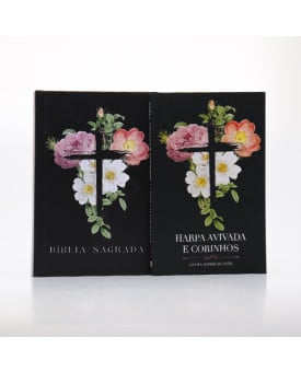 Kit Harpa Avivada e Corinhos + Bíblia Grife e Rabisque | ACF | Flores Cruz | Toda Glória e Honra à Ele