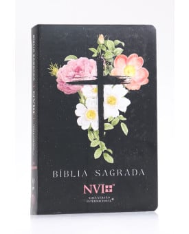 Bíblia Sagrada | NVI | Letra Hipergigante | Semi-Flexível | Flores Cruz