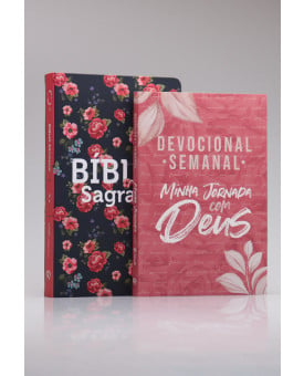 Kit Bíblia RA Rosas + Devocional Semanal | Mulher Virtuosa
