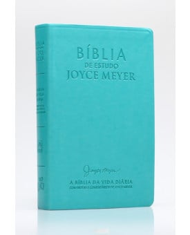 Bíblia de Estudo Joyce Meyer | NVI | Letra Média | Luxo |Azul