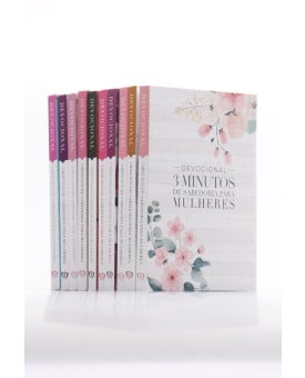 Kit 10 Livros Devocionais | 3 Minutos de Sabedoria Para Mulheres