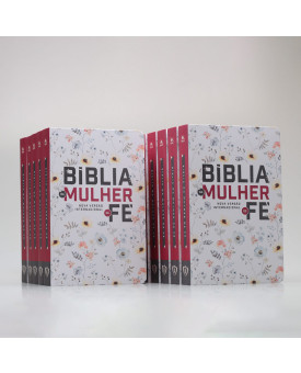 Kit 10 Bíblias | NVI | Letra Normal | Soft Touch | Floral