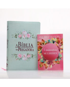 Kit A Bíblia da Pregadora RC + Grátis Devocional 3 Minutos de Sabedoria Para Mulheres | Pregadores de Fé