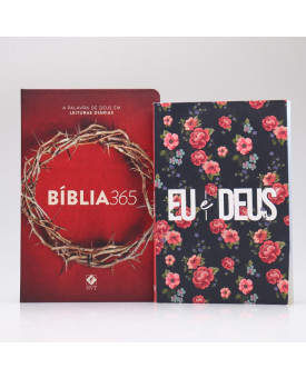 Kit Bíblia 365 NVT Coroa + Eu e Deus Rosas | Momento Diário