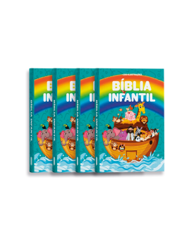 Kit 4 Bíblias | Bíblia Infantil + de 200 Ilustrações | Arco-Íris