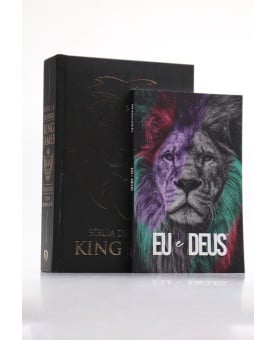 Kit Bíblia de Estudo KJA | Letra Hipergigante | Leão Ilustrado + Devocional Eu e Deus Leão de Judá | Governados por Ele 