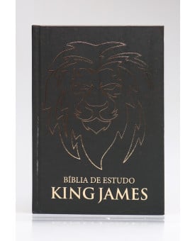 Bíblia de Estudo KJA | King James Atualizada | Letra Hipergigante | Capa Dura | Leão Ilustrado 