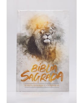 Bíblia Sagrada | RC | Harpa Avivada e Corinhos | Letra Hipergigante | Capa Dura | Leão Dourado
