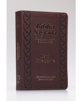 Bíblia Sagrada | RC | Harpa Avivada e Corinhos | Letra Hipergigante | Luxo | Marrom | Índice