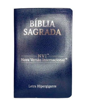 Bíblia Sagrada | NVI | Letra Hipergigante | Capa Luxo | Azul
