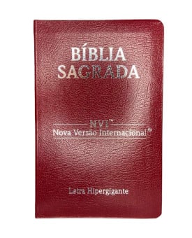  Bíblia Sagrada | NVI | Letra Hipergigante | Capa Luxo | Bordô