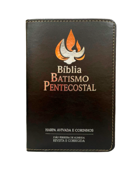 Bíblia Batismo Pentecostal | RC | Harpa Avivada | Capa PU | Luxo | Preta 