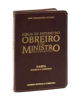 Bíblia do Obreiro e do Ministro Pentecostal | ARC | Com Harpa | Marrom