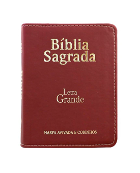 Bíblia Sagrada | ARC | Letra Grande | Capa PU | Zíper | Bordô 