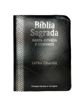 Bíblia Sagrada | ARC | Letra Grande | Capa Covertex com Harpa | Preta