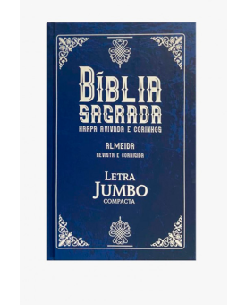 Bíblia Sagrada | Letra Jumbo | ARC | Capa Dura | Harpa Avivada e Corinhos | Clássica Azul